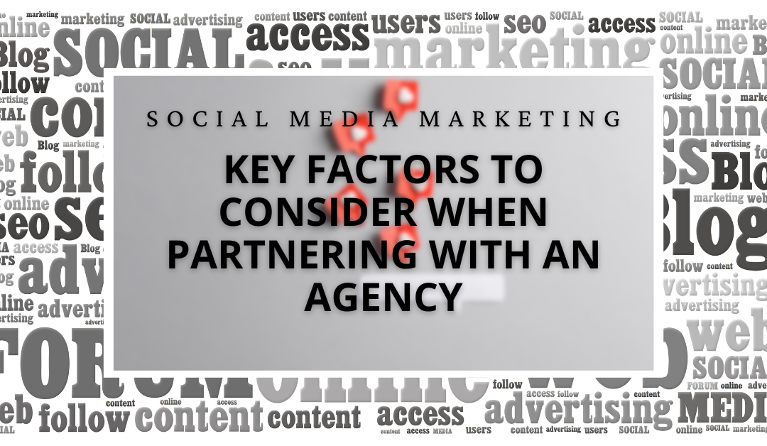 Image of a word collage representing social media marketing "Social Media, Content, Advertising, Marketing, Access, etc" representing the many factors of digital marketing and social media marketing agency.